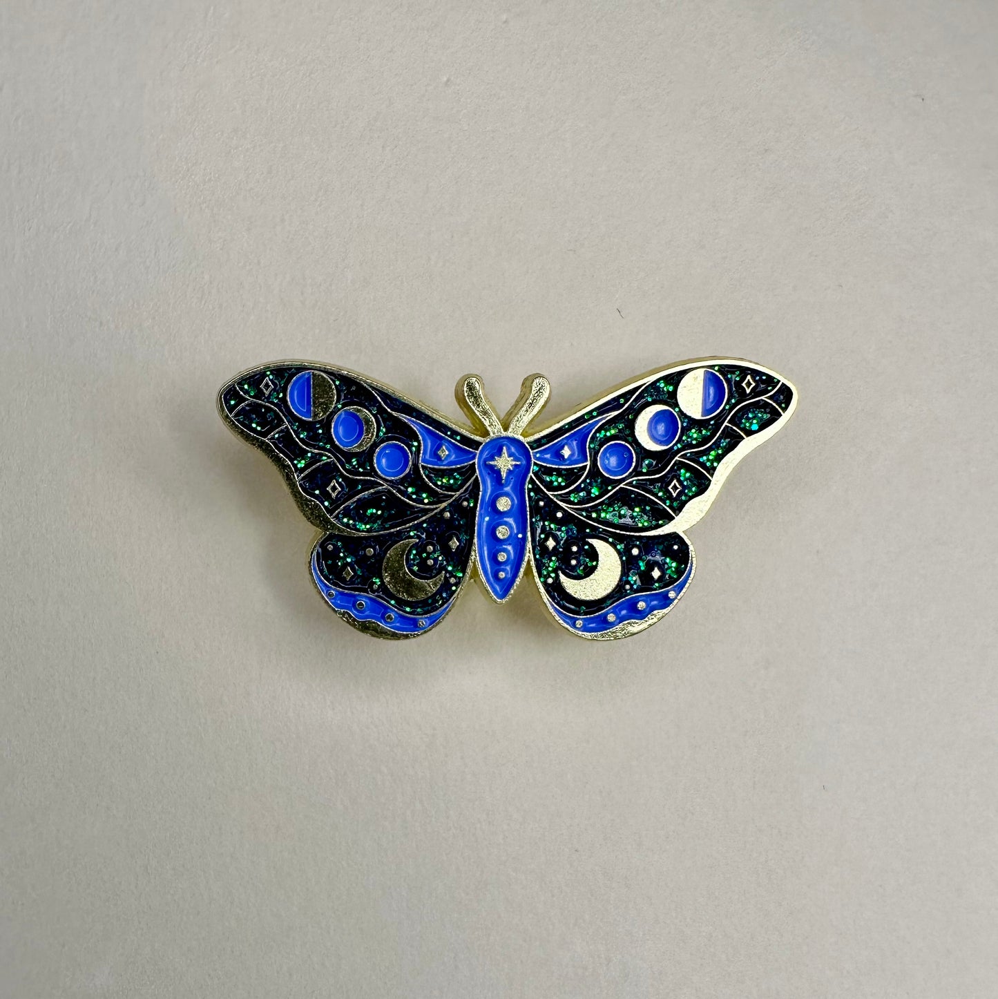 Glittery Moon Phase Butterfly